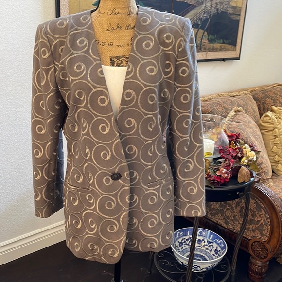 Wool Blend Long Blazer